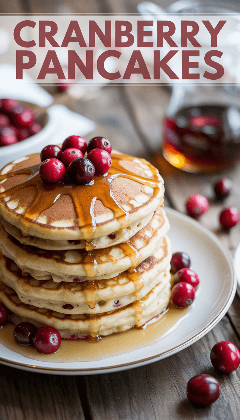Easy Fluffy Cranberry Pancakes: Perfect for Holiday Brunches